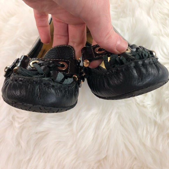 Arturo Chiang Black Leather Dress Wedge Sz 7.5 - Picture 6 of 8